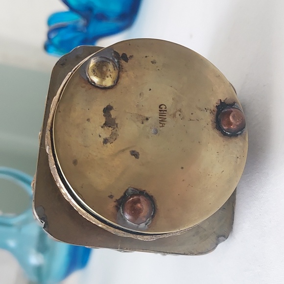 Vintage Cloisonné ginger jar with lid and glass blall Chinese art jar - Picture 3 of 12